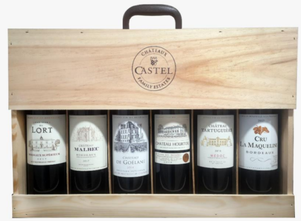 French Wine 6 bottle Wooden Box Set - Image 2