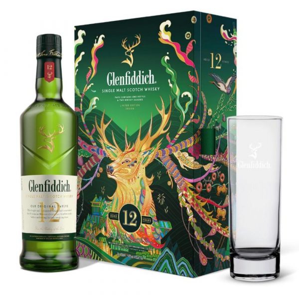 Glenfiddich 12 YO Limited Edition New Year Pack Single Malt Scotch Whisky