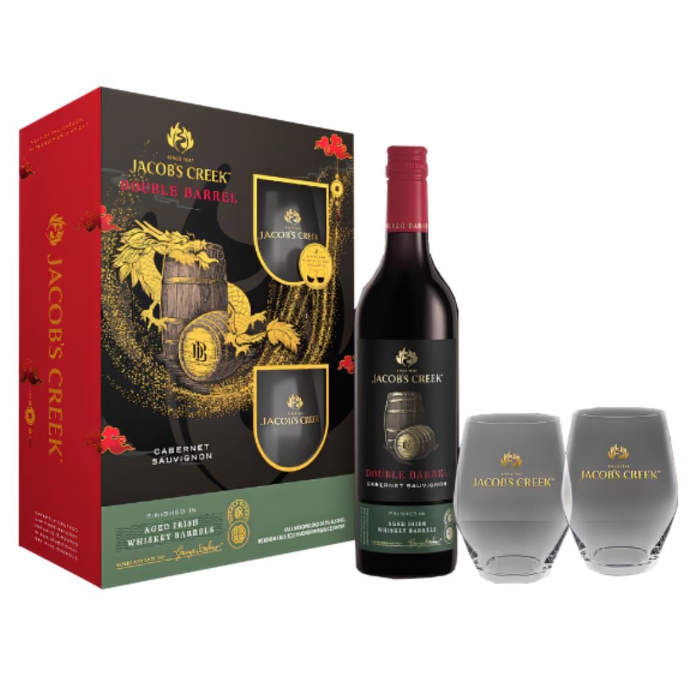 Jacob S Creek Double Barrel Cabernet Sauvignon Gift Set 2024   Jacobs Creek Double Barrel Cabernet Sauvignon Year Of The Dragon Gift Set 2024 